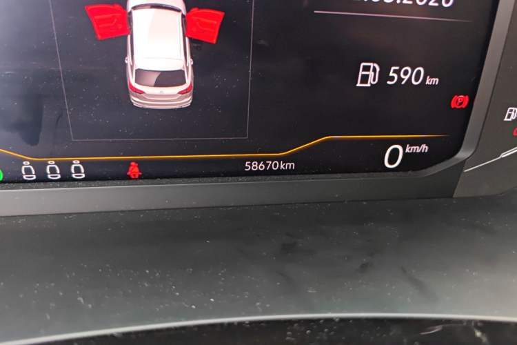 Used Volkswagen Tayron 2020 380TSI Four-Wheel Drive Luxury Connect Pro Edition Odometer Close Up