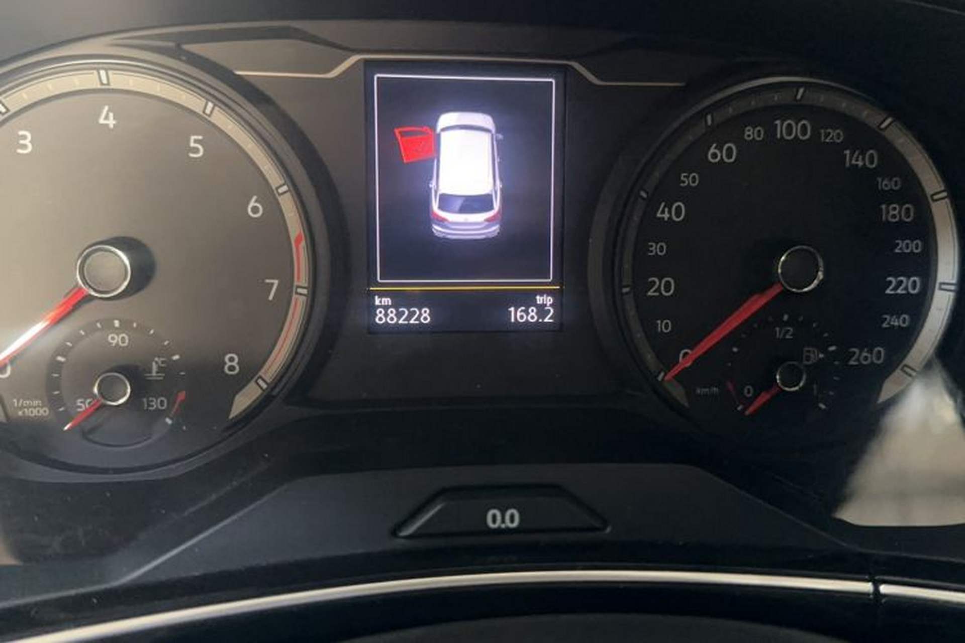 Used Volkswagen Tayron 2020 330TSI Two-Wheel Drive Luxury Smart Connectivity Version Odometer Close Up