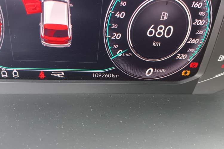 Used Volkswagen Tayron 2022 380TSI Four-Wheel Drive Luxury Connected Pro Version Odometer Close Up