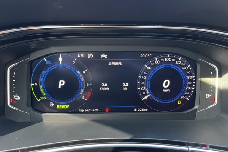 Used Volkswagen Tayron GTE Plug-in Hybrid 2020 1.4T Luxury Model Odometer Close Up