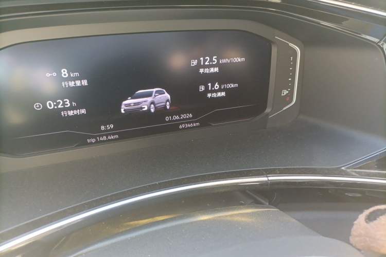 Used Volkswagen Tayron GTE Plug-in Hybrid 2020 1.4T Luxury Model Odometer Close Up