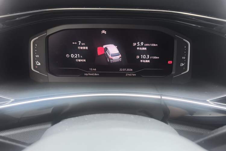 Used Volkswagen Tayron GTE Plug-in Hybrid 2022 1.4T Luxury Edition Odometer Close Up