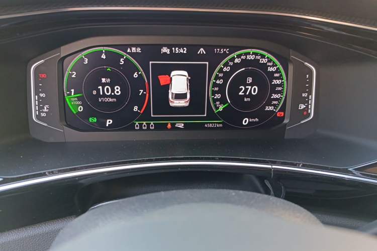 Used Volkswagen Tayron X 2020 380TSI Four-Wheel Drive Flagship Smart Connectivity Version Odometer Close Up