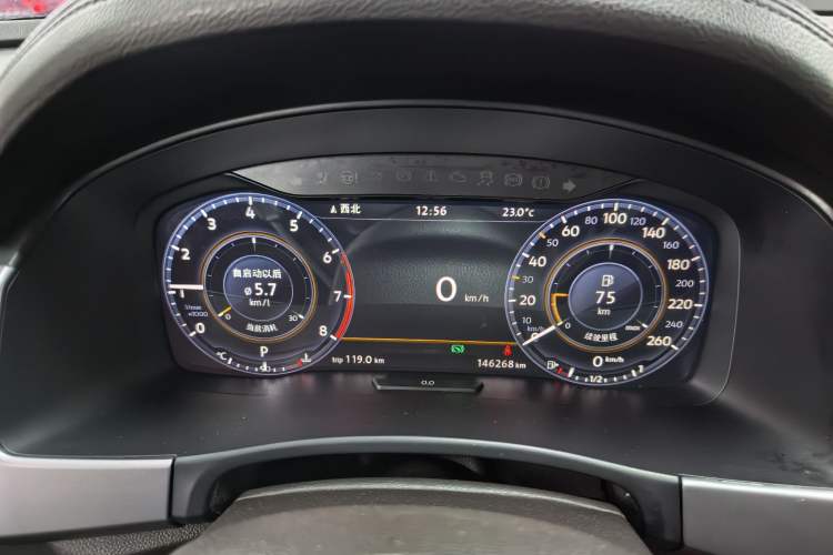 Used Volkswagen Teramont 2017 530 V6 Four-Wheel Drive Luxury Edition Odometer Close Up