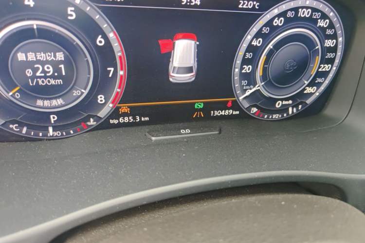 Used Volkswagen Teramont 2017 530 V6 Four-Wheel Drive Flagship Edition Odometer Close Up