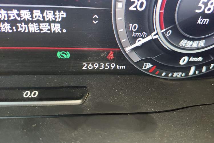 Used Volkswagen Teramont 2017 380TSI Four-Wheel Drive Flagship Edition Odometer Close Up
