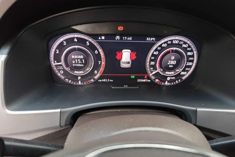 Used Volkswagen Teramont 2017 530 V6 Four-Wheel Drive Flagship Edition Odometer Close Up