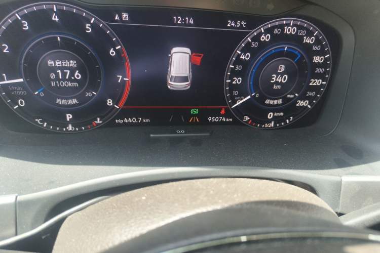 Used Volkswagen Teramont 2017 530 V6 Four-Wheel Drive Supreme Flagship Edition Odometer Close Up