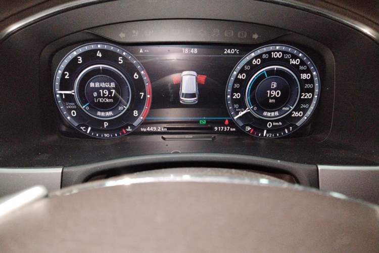 Used Volkswagen Teramont 2017 380TSI Four-Wheel Drive Flagship Edition Odometer Close Up