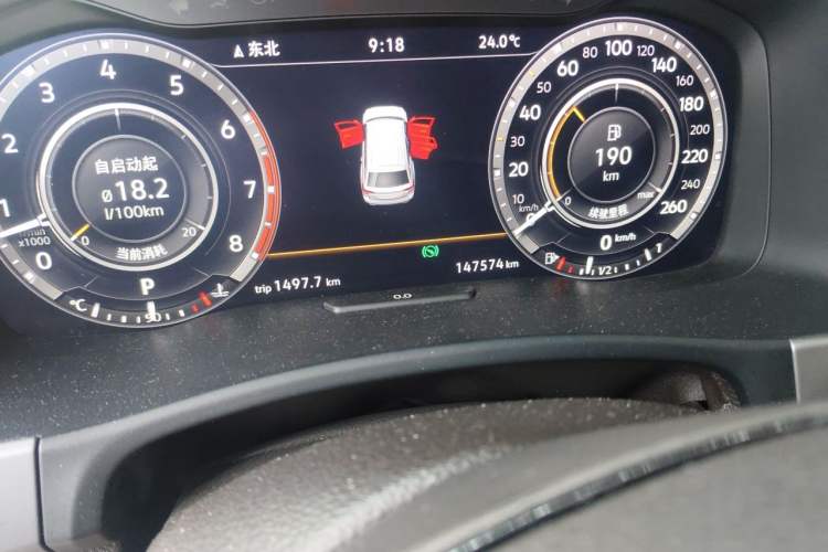 Used Volkswagen Teramont 2017 530 V6 Four-Wheel Drive Flagship Edition Odometer Close Up