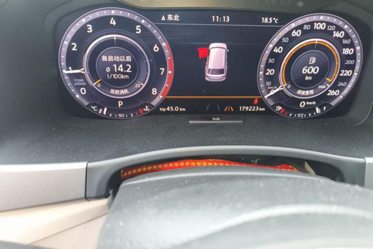 Used Volkswagen Teramont 2017 380TSI Four-Wheel Drive Flagship Edition Odometer Close Up