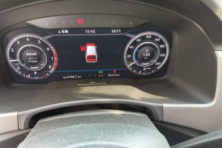 Used Volkswagen Teramont 2017 380TSI Four-Wheel Drive Flagship Edition Odometer Close Up