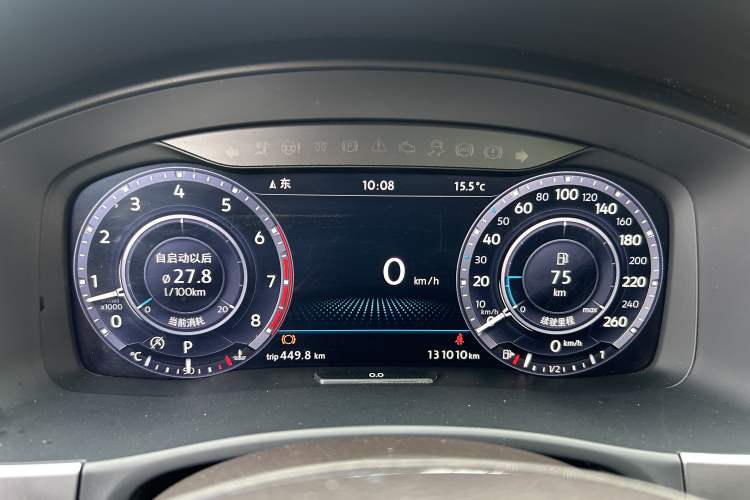 Used Volkswagen Teramont 2017 530 V6 Four-Wheel Drive Flagship Edition Odometer Close Up