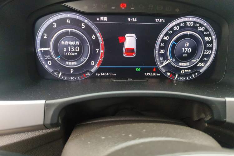 Used Volkswagen Teramont 2017 330TSI Two-Wheel-Drive Flagship Edition Odometer Close Up
