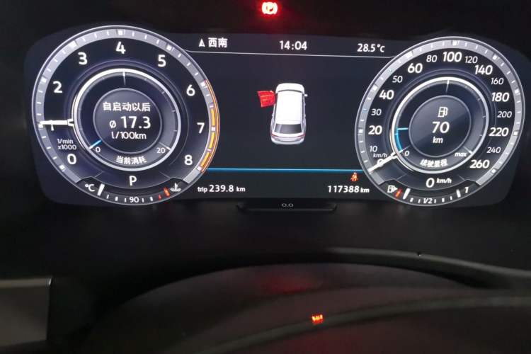 Used Volkswagen Teramont 2017 380TSI Four-Wheel Drive Flagship Edition Odometer Close Up