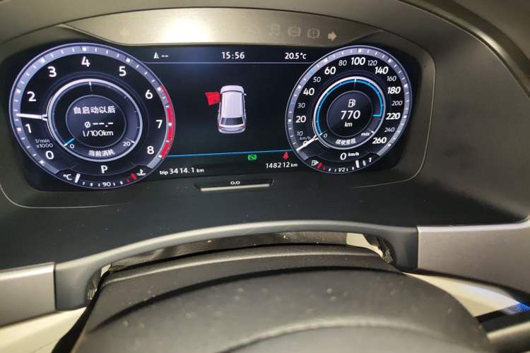 Used Volkswagen Teramont 2017 530 V6 Four-Wheel Drive Flagship Edition Odometer Close Up