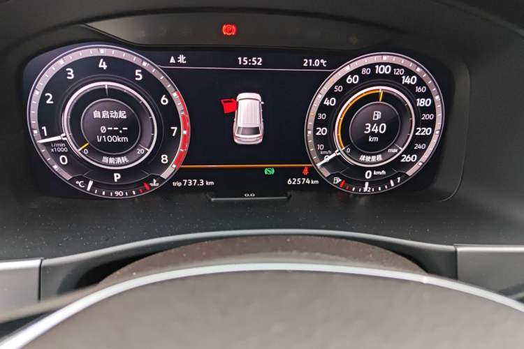 Used Volkswagen Teramont 2017 530 V6 Four-Wheel Drive Flagship Edition Odometer Close Up