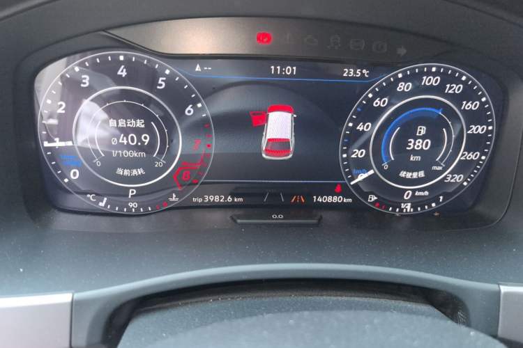Used Volkswagen Teramont 2017 380TSI Four-Wheel Drive Flagship Edition Odometer Close Up