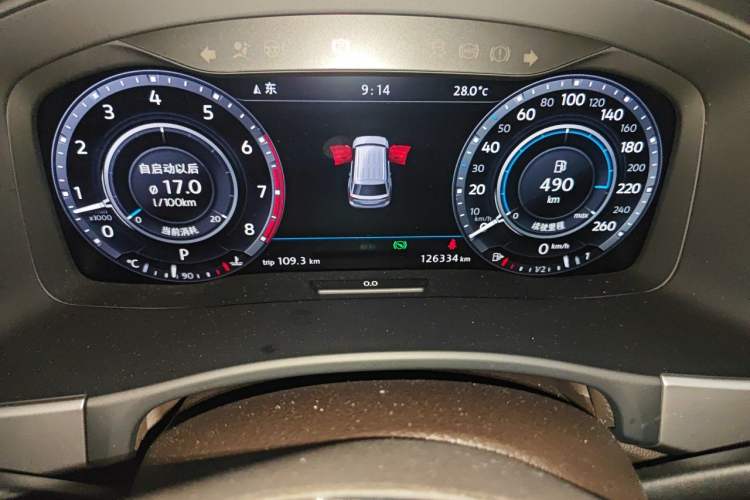 Used Volkswagen Teramont 2017 530 V6 Four-Wheel Drive Flagship Edition Odometer Close Up