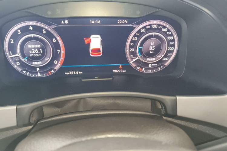 Used Volkswagen Teramont 2017 380TSI Four-Wheel Drive Flagship Edition Odometer Close Up