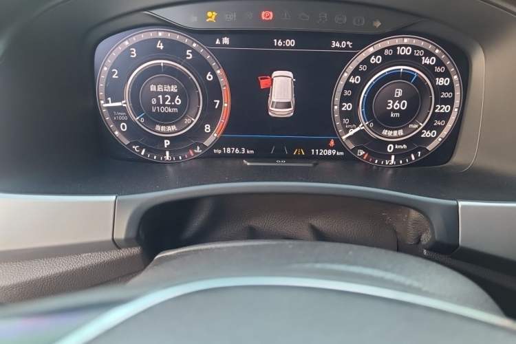 Used Volkswagen Teramont 2017 380TSI Four-Wheel Drive Flagship Edition Odometer Close Up