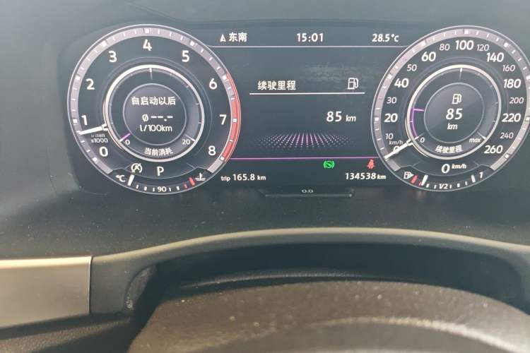 Used Volkswagen Teramont 2017 530 V6 Four-Wheel Drive Flagship Edition Odometer Close Up