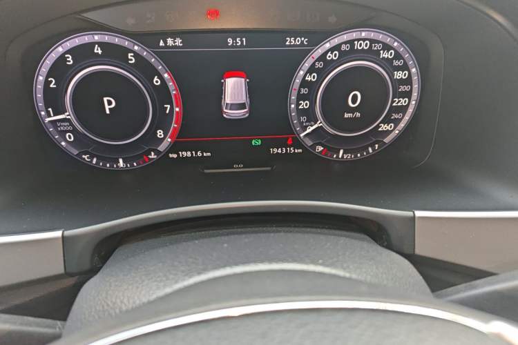 Used Volkswagen Teramont 2017 380TSI Four-Wheel Drive Flagship Edition Odometer Close Up