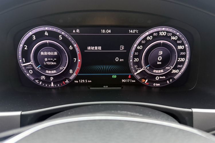 Used Volkswagen Teramont 2017 380TSI Four-Wheel Drive Flagship Edition Odometer Close Up