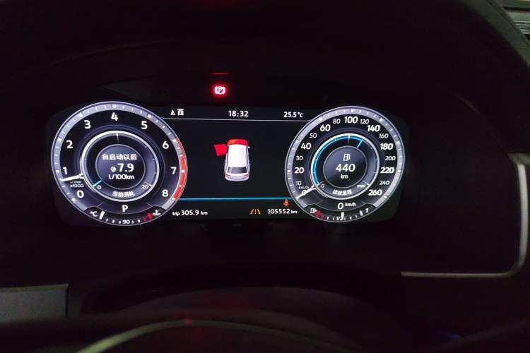 Used Volkswagen Teramont 2017 380TSI Four-Wheel Drive Flagship Edition Odometer Close Up