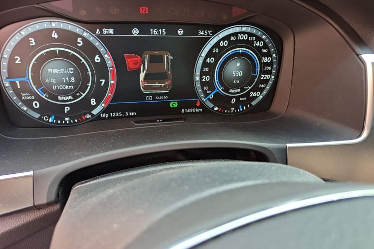 Used Volkswagen Teramont 2019 380TSI Four-Wheel Drive Luxury Version China VI Standard Odometer Close Up