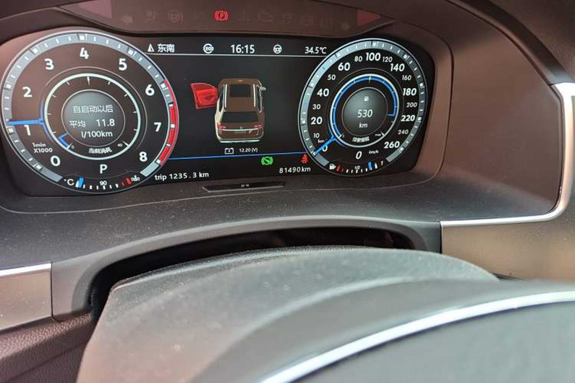 Used Volkswagen Teramont 2019 380TSI Four-Wheel Drive Luxury Version China VI Standard Odometer Close Up