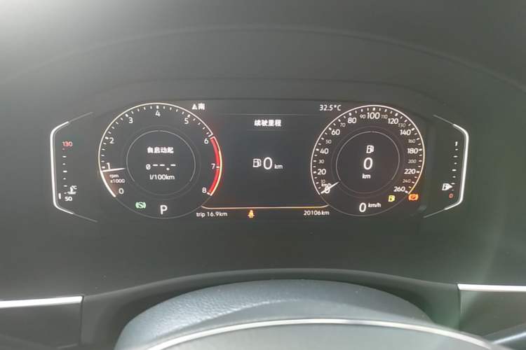 Used Volkswagen Teramont 2020 330TSI Two-Wheel-Drive Luxury Edition China VI Standard Instrument Cluster
