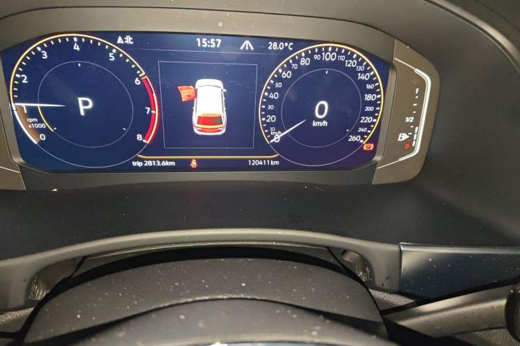 Used Volkswagen Teramont 2020 Revised Version 380TSI Four-Wheel Drive Luxury Edition Odometer Close Up