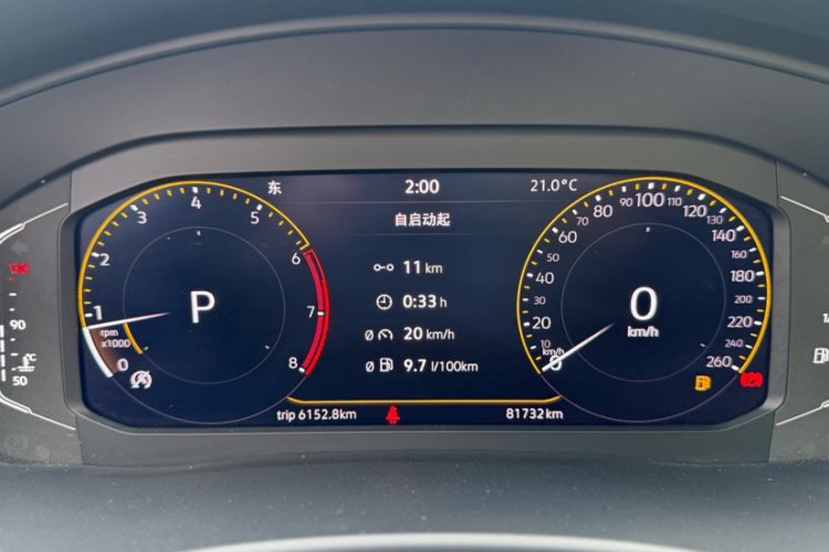 Used Volkswagen Teramont 2020 Revised Version 330TSI Two-Wheel Drive Luxury Edition Odometer Close Up