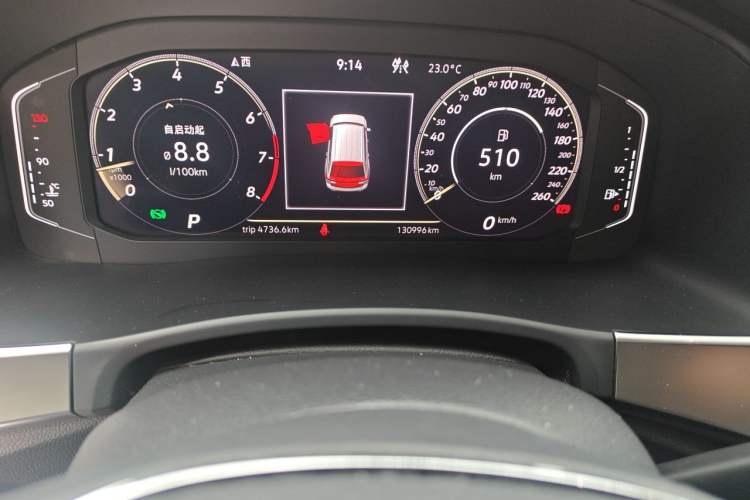 Used Volkswagen Teramont 2020 Revised Version 380TSI Four-Wheel Drive Luxury Edition Odometer Close Up