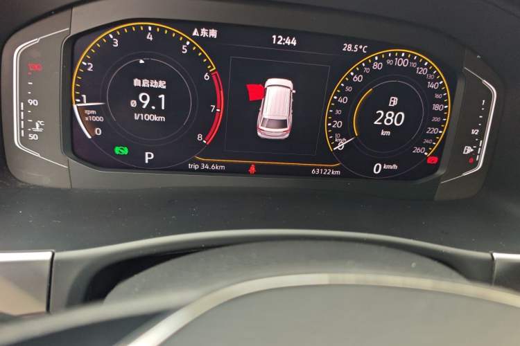 Used Volkswagen Teramont 2020 Revised Version 330TSI Two-Wheel Drive Luxury Edition Odometer Close Up