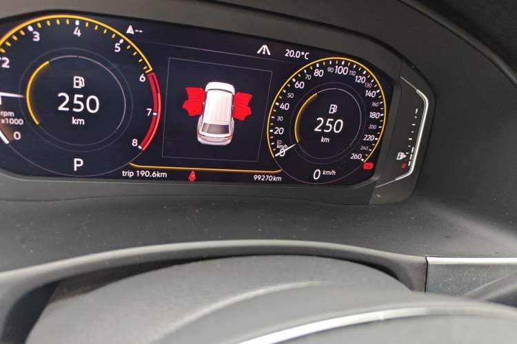 Used Volkswagen Teramont 2020 380TSI Four-Wheel Drive Luxury Version China VI Standard Odometer Close Up