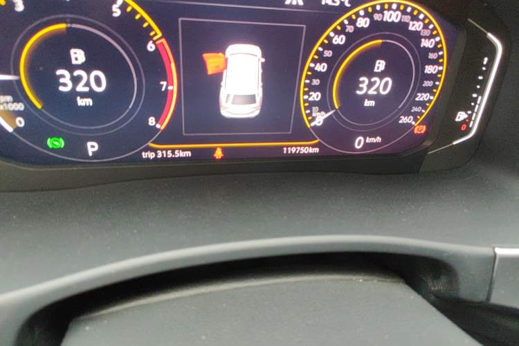 Used Volkswagen Teramont 2020 380TSI Four-Wheel Drive Luxury Version China VI Standard Odometer Close Up