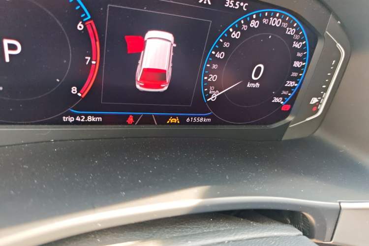 Used Volkswagen Teramont 2020 380TSI Four-Wheel Drive Flagship Version China VI Standard Odometer Close Up