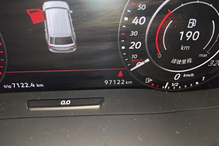 Used Volkswagen Teramont 2020 380TSI Four-Wheel Drive Flagship Version China VI Standard Odometer Close Up
