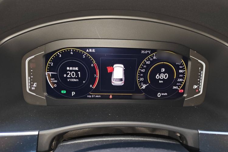 Used Volkswagen Teramont 2020 330TSI Two-Wheel-Drive Luxury Edition China VI Standard Instrument Cluster