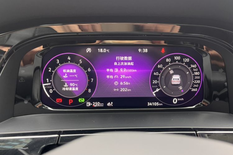 Used Volkswagen Teramont 2024 380TSI Four-Wheel Drive Prestige Luxury Edition Odometer Close Up