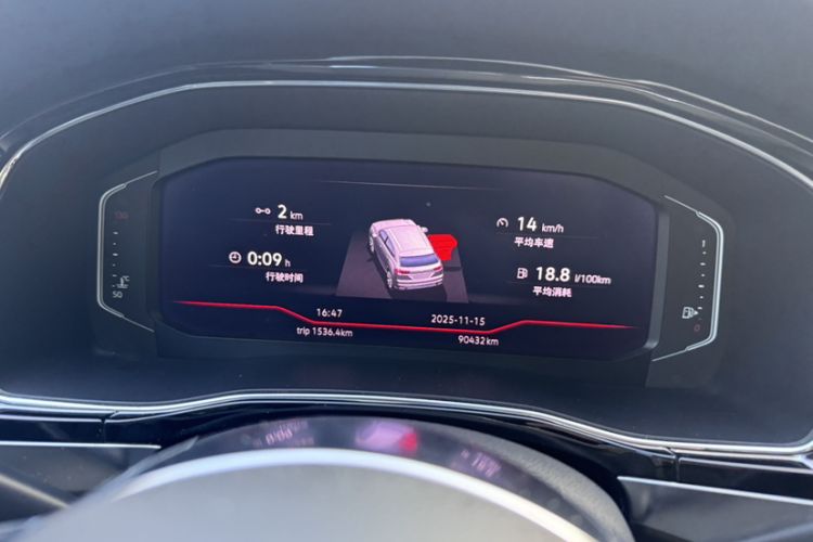 Used Volkswagen Teramont X 2019 380TSI Four-Wheel Drive Prestige Luxury Edition Odometer Close Up