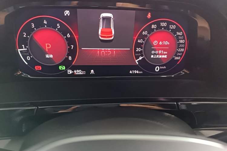 Used Volkswagen Teramont X 2024 380TSI Four-Wheel Drive Longxiang Edition Odometer Close Up