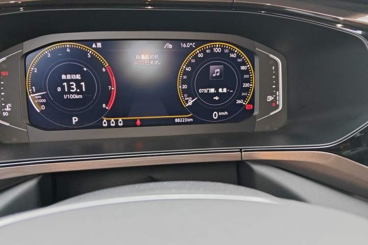 Used Volkswagen Tharu 2020 280TSI Two-Wheel-Drive Flagship Version China VI Odometer Close Up