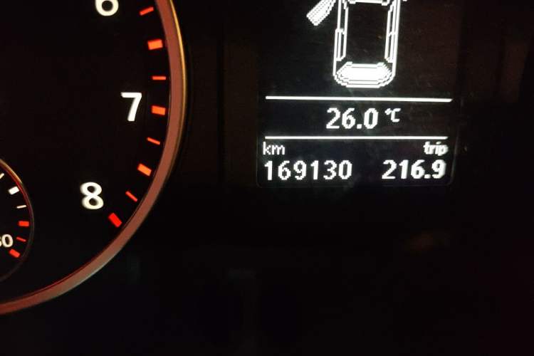 Used Volkswagen Tiguan 2010 2.0 TSI Automatic All-Wheel-Drive Elite Edition Odometer Close Up