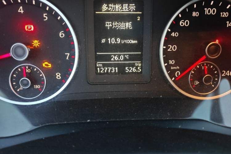 Used Volkswagen Tiguan 2012 1.8TSI Automatic All-Wheel Drive Elite Edition Odometer Close Up