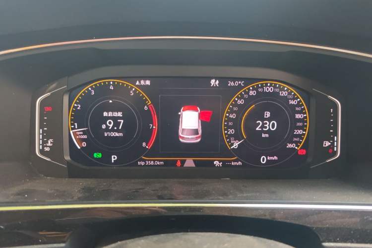Used Volkswagen Tiguan L 2019 380TSI Automatic All-Wheel Drive R-Line Flagship 7-Seater China VI Standard Instrument Cluster
