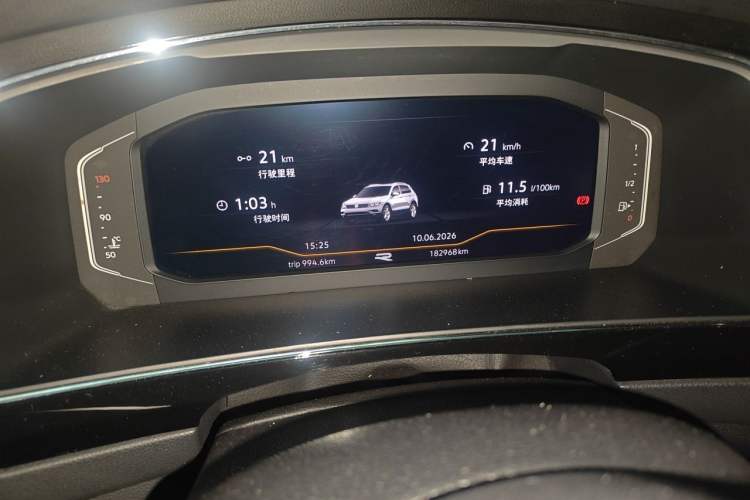 Used Volkswagen Tiguan L 2021 330TSI Automatic Two-Wheel Drive R-Line Enhanced Edition Odometer Close Up