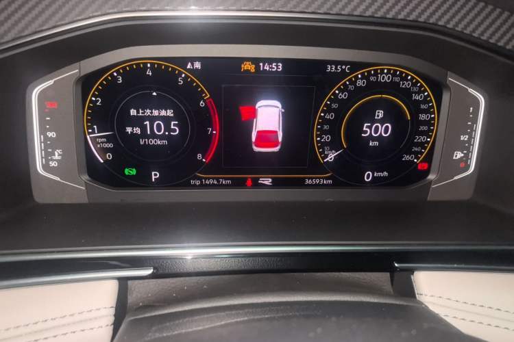 Used Volkswagen Tiguan L 2024 Outstanding Model 330TSI Automatic Two-Wheel Drive R-Line Dragon Glory Edition Odometer Close Up